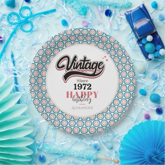 Vintag seit - 1972 pappteller (Party)