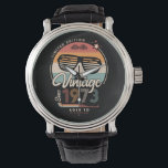 Vintag seit 1973 armbanduhr<br><div class="desc">Das perfekte Vintage Geburtstagsgeschenk mit Ihrem Geburtsjahr und schönen Retrofarben. Sehr nette alte Schule und modernes Design gleichzeitig.</div>