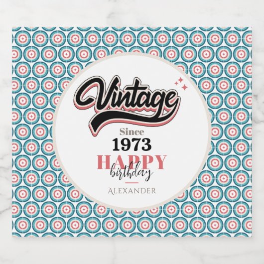 Vintag seit - 1973 bierflaschenetikett (Einzelnes Label)