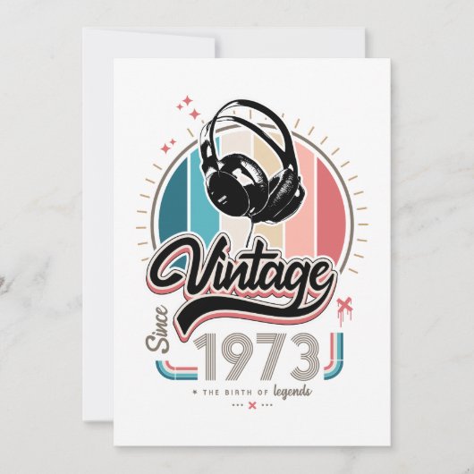 Vintag seit 1973 einladung (Vorderseite)