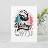 Vintag seit 1973 einladung (Stehend Vorderseite)