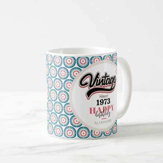 Vintag seit - 1973 kaffeetasse (VorderseiteRechts)