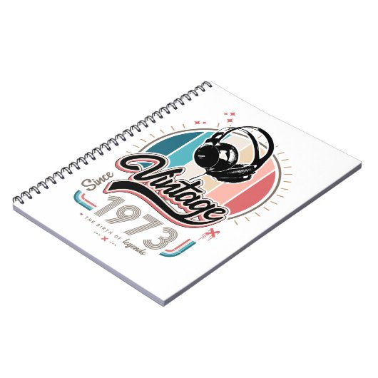 Vintag seit 1973 notizblock (Linke Seite)