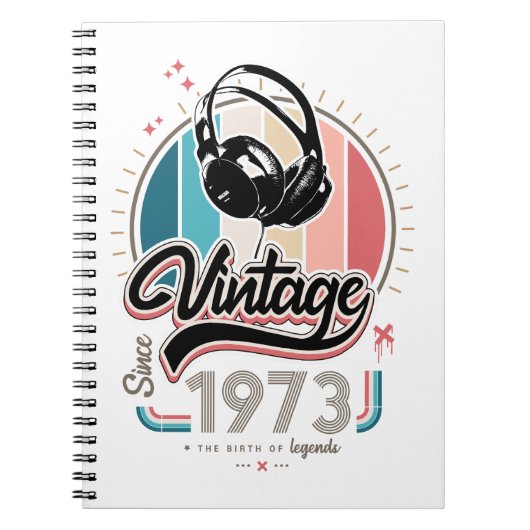 Vintag seit 1973 notizblock (Vorderseite)