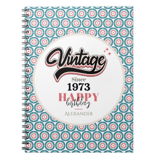 Vintag seit - 1973 notizblock (Vorderseite)