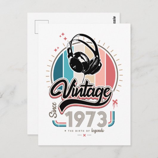 Vintag seit 1973 postkarte (Vorne/Hinten)