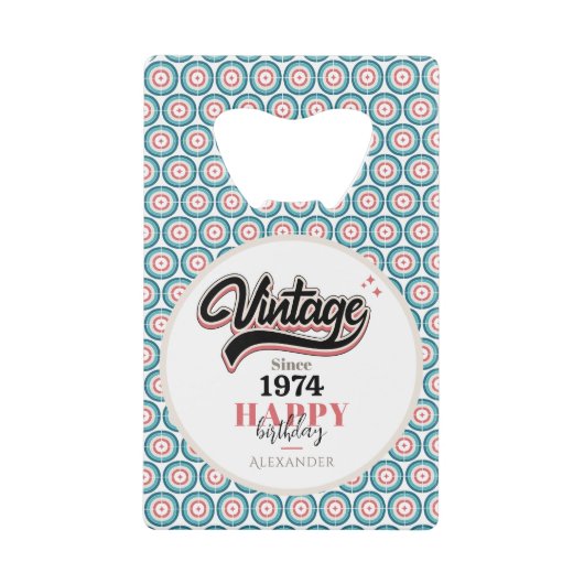 Vintag seit - 1974 geldbeutel flaschenöffner (Vorderseite)