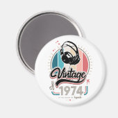 Vintag seit 1974 magnet (Vorderseite/Rückseite)