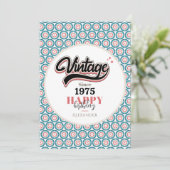 Vintag seit - 1975 dankeskarte (Stehend Vorderseite)