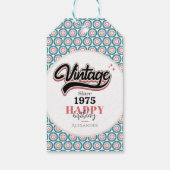 Vintag seit - 1975 geschenkanhänger (Rückseite)