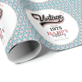 Vintag seit - 1975 geschenkpapier