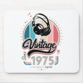 Vintag seit 1975 Kopfhörer Mousepad (Vorne)