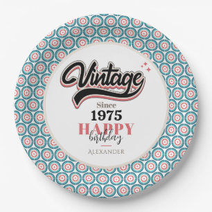 Vintag seit - 1975 pappteller