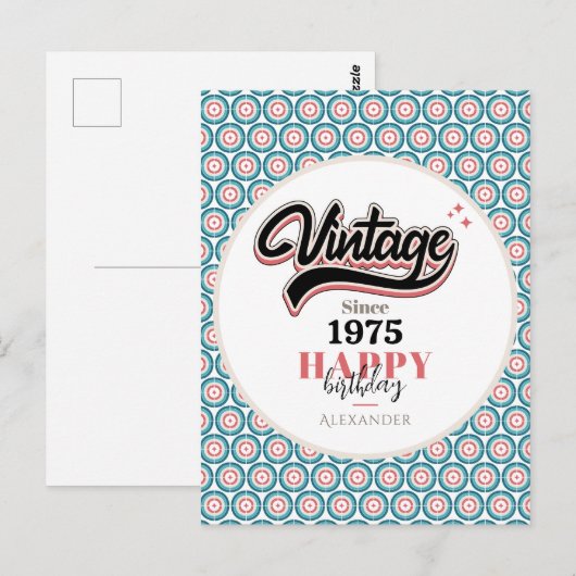 Vintag seit - 1975 postkarte (Vorne/Hinten)