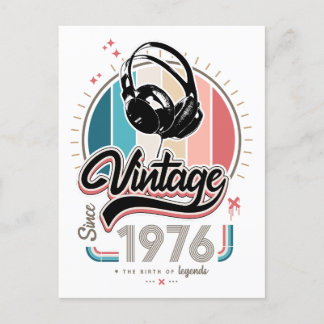 Vintag seit 1976 einladungspostkarte