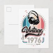 Vintag seit 1976 einladungspostkarte (Vorne/Hinten)