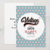 Vintag seit - 1976 feiertagskarte (Vorne/Hinten)