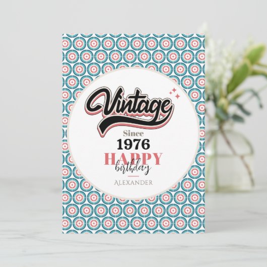 Vintag seit - 1976 feiertagskarte (Stehend Vorderseite)