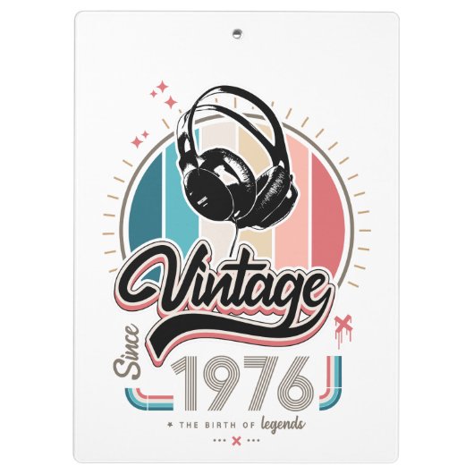 Vintag seit 1976 klemmbrett (Rückseite)