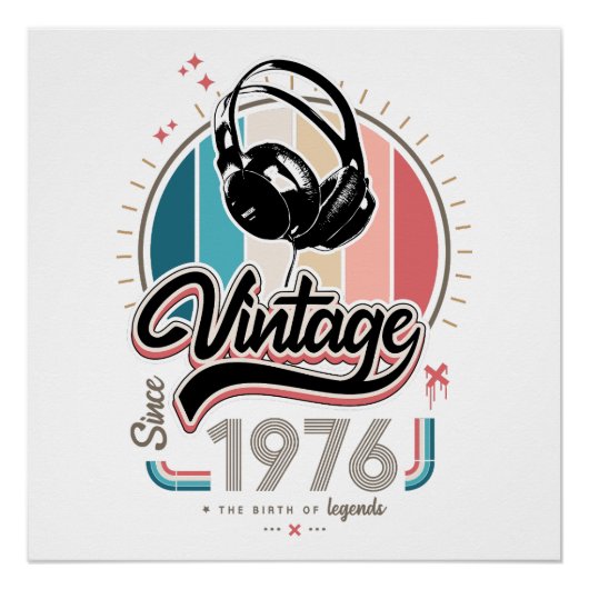 Vintag seit 1976 poster (Vorderseite)