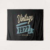 Vintag seit 1977 Geburtstagsgeschenk Wandteppich (Vorderseite (Horizontal))