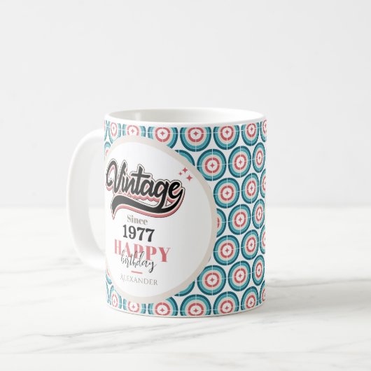 Vintag seit - 1977 kaffeetasse (Vorderseite Links)