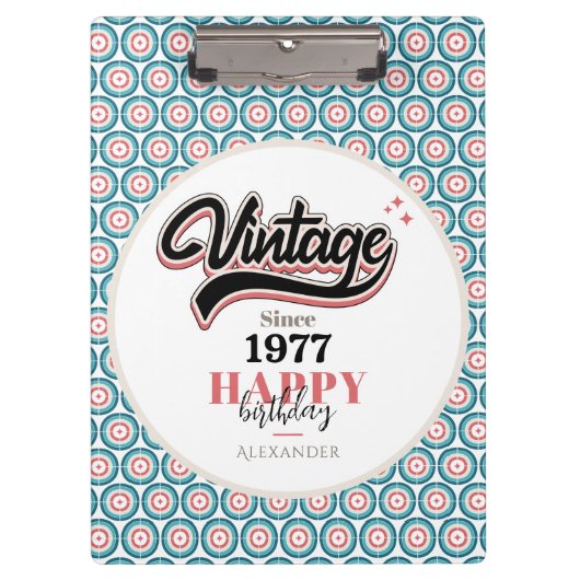 Vintag seit - 1977 klemmbrett (Vorderseite)