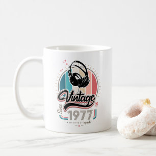 Vintag seit 1977 Kopfhörer Kaffeetasse