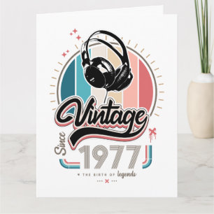 Vintag seit 1977 Kopfhörer Karte