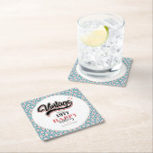 Vintag seit - 1977 rechteckiger pappuntersetzer (Vor Ort)