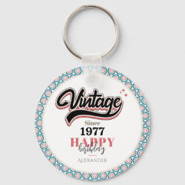 Vintag seit - 1977 schlüsselanhänger