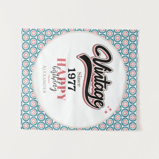 Vintag seit - 1977 wandteppich (Vorderseite (Horizontal))