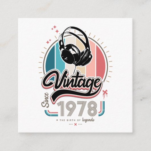 Vintag seit 1978 begleitkarte (Vorderseite)