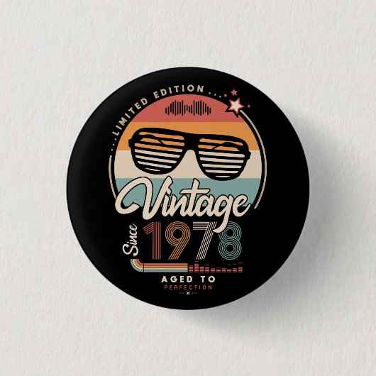 Vintag seit 1978 button (Vorderseite)