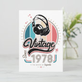 Vintag seit 1978 einladung (Stehend Vorderseite)