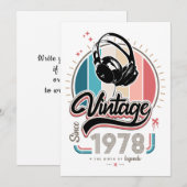 Vintag seit 1978 einladung (Vorne/Hinten)