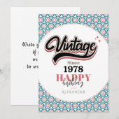 Vintag seit - 1978 feiertagskarte (Vorne/Hinten)