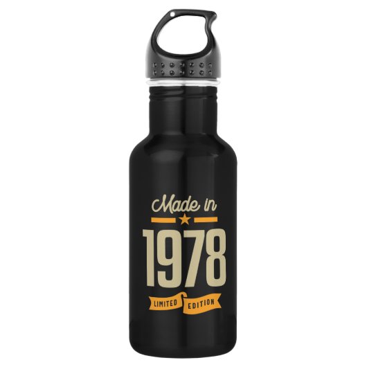 Vintag seit 1978 Geburtstagsgeschenk Edelstahlflasche (Vorderseite)