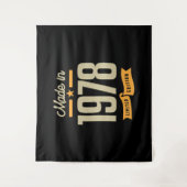 Vintag seit 1978 Geburtstagsgeschenk Wandteppich (Vorderseite)