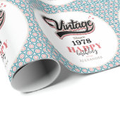 Vintag seit - 1978 geschenkpapier (Rolleneckpunkt)