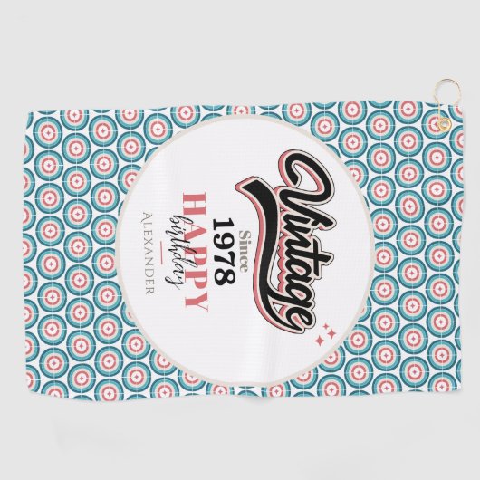 Vintag seit - 1978 golfhandtuch (Horizontal)