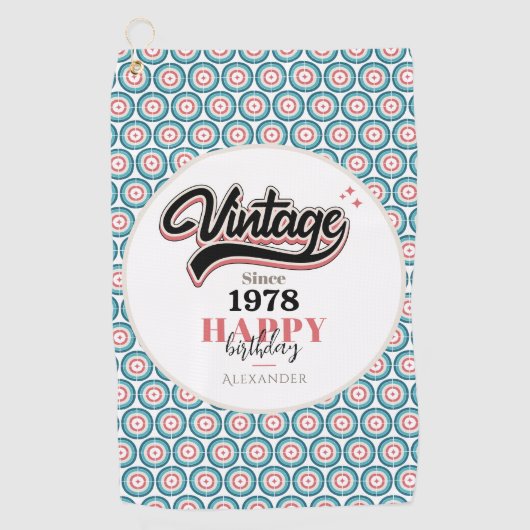 Vintag seit - 1978 golfhandtuch (Vorderseite)