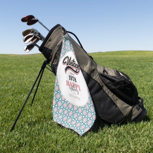 Vintag seit - 1978 golfhandtuch (Gras)