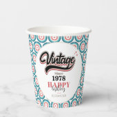 Vintag seit - 1978 pappbecher (Rückseite)