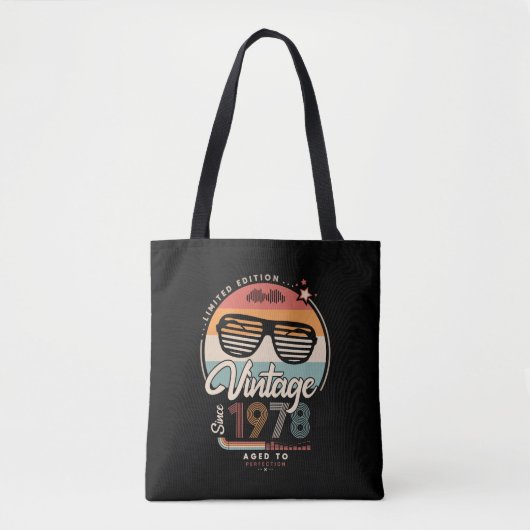 Vintag seit 1978 Totbeutel Tasche (Vorderseite)
