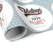 Vintag seit - 1979 geschenkpapier (Rolleneckpunkt)
