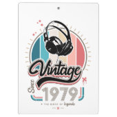 Vintag seit 1979 Kopfhörer Klemmbrett (Rückseite)