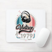 Vintag seit 1979 Kopfhörer Mousepad (Mit Mouse)