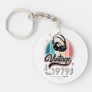 Vintag seit 1979 Kopfhörer Schlüsselanhänger