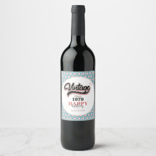 Vintag seit - 1979 weinetikett